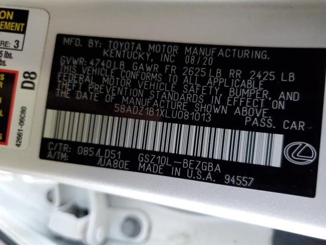 2020 LEXUS ES 350 58ADZ1B1XLU081013