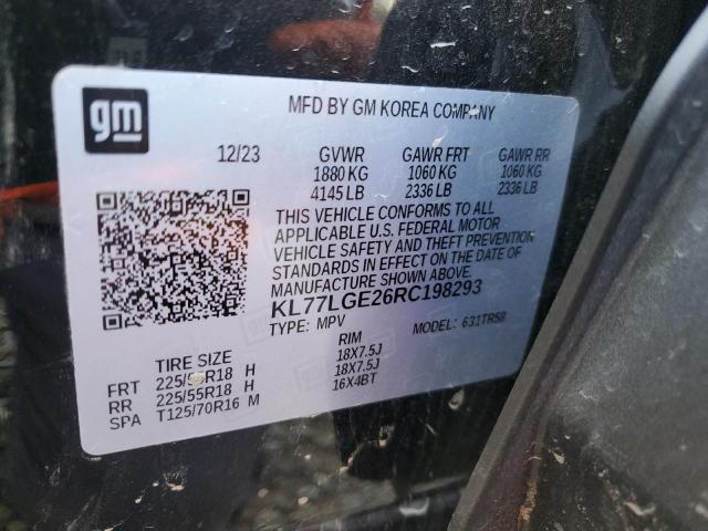 2024 CHEVROLET TRAX 1RS KL77LGE26RC198293
