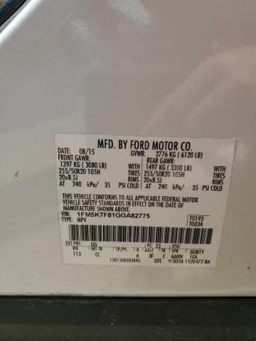 2016 FORD EXPLORER L - 1FM5K7F81GGA82775