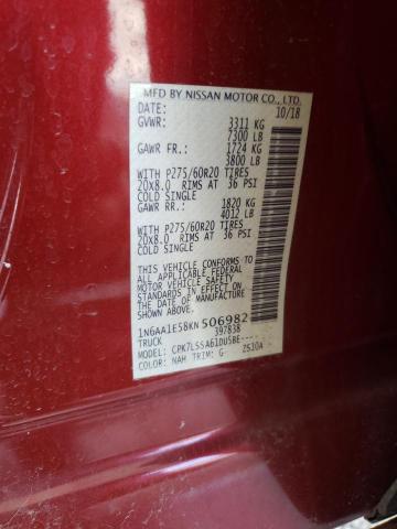 2019 NISSAN TITAN SV - 1N6AA1E58KN506982