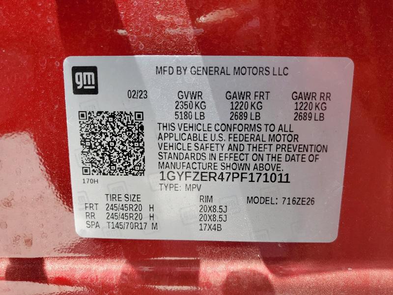 2023 CADILLAC XT4 SPORT 1GYFZER47PF171011
