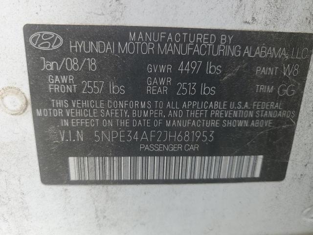 2018 HYUNDAI SONATA SPO 5NPE34AF2JH681953