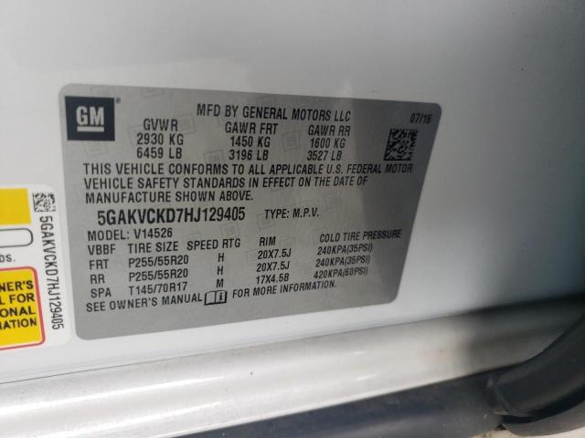 2017 BUICK ENCLAVE 5GAKVCKD7HJ129405
