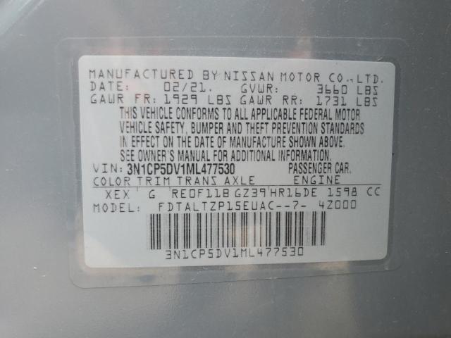 2021 NISSAN KICKS SR 3N1CP5DV1ML477530