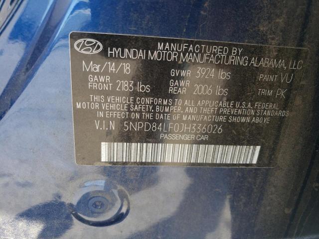 2018 HYUNDAI ELANTRA SE 5NPD84LF0JH336026