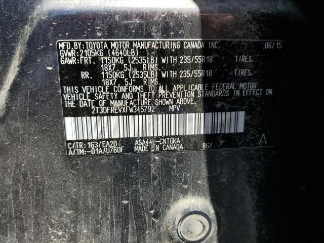 2015 TOYOTA RAV4 LIMIT 2T3DFREVXFW345792