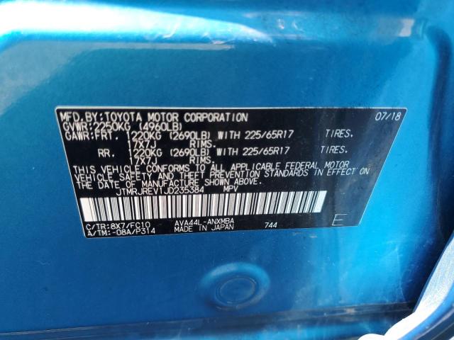 2018 TOYOTA RAV4 HV LE JTMRJREV1JD235384