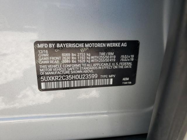 2017 BMW X5 SDRIVE3 5UXKR2C35H0U23599