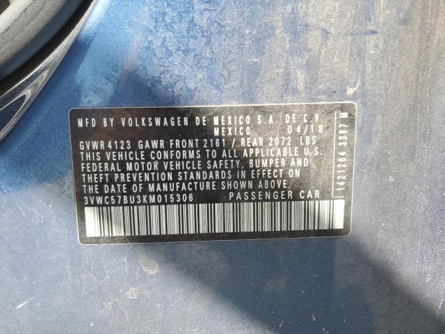 2019 VOLKSWAGEN JETTA S 3VWC57BU3KM015306