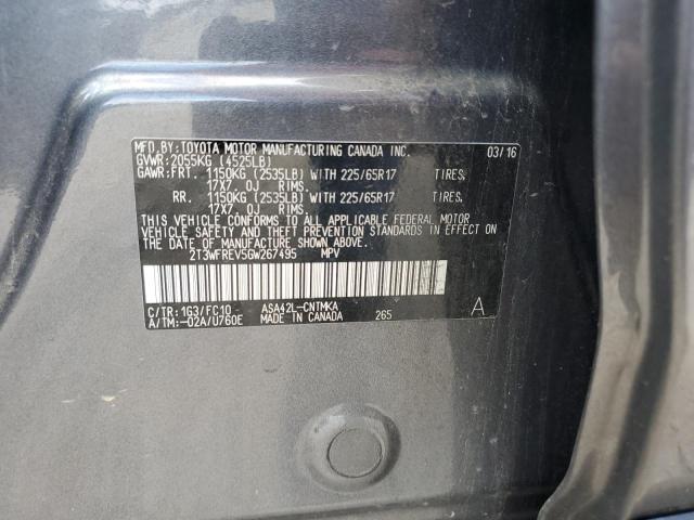 2016 TOYOTA RAV4 XLE - 2T3WFREV5GW267495