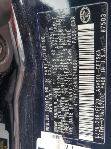 2017 TOYOTA CAMRY LE - 4T1BF1FK9HU744668