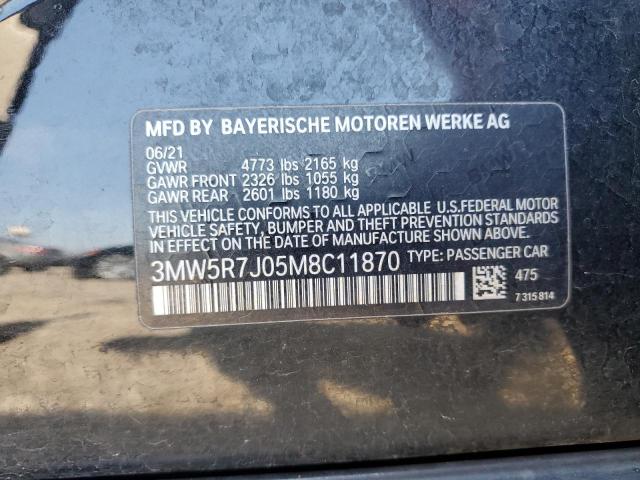 2021 BMW 330XI 3MW5R7J05M8C11870