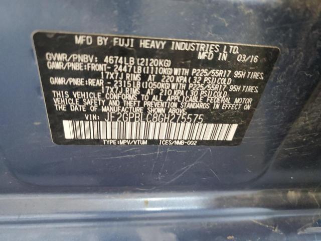2016 SUBARU CROSSTREK JF2GPBLC8GH275575