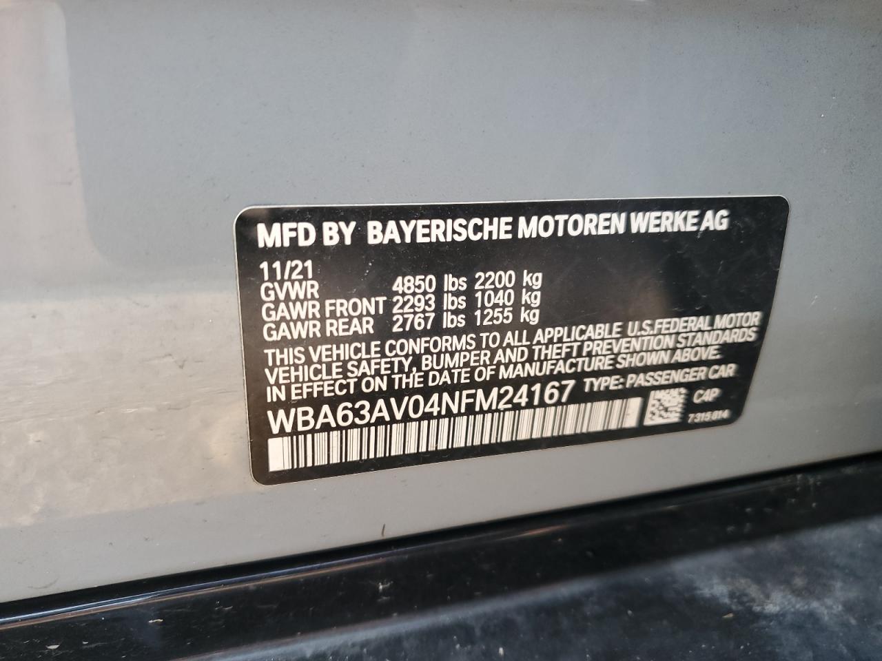 Lot #3304837537 2022 BMW 430I GRAN