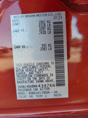 2024 NISSAN ALTIMA SV 1N4BL4DV8RN434766