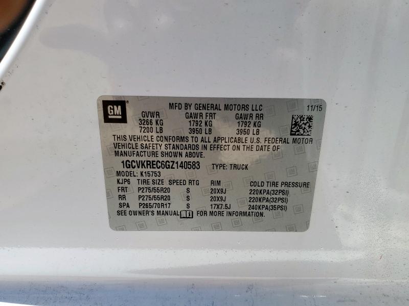 2016 CHEVROLET SILVERADO - 1GCVKREC6GZ140583