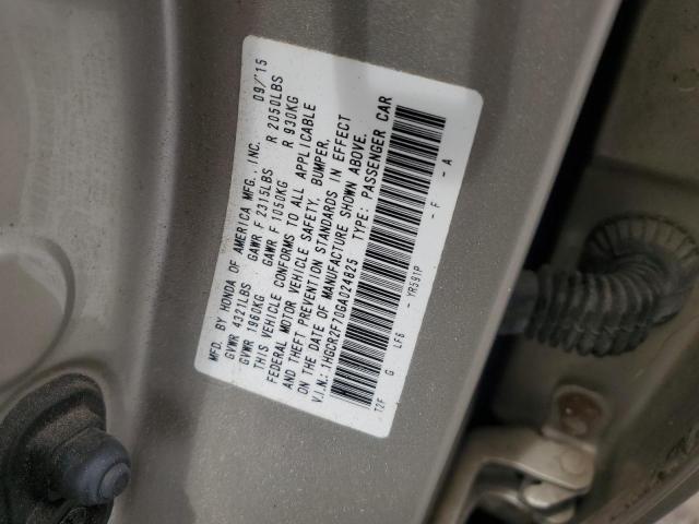 2016 HONDA ACCORD EX 1HGCR2F70GA024825