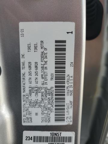 2022 TOYOTA TUNDRA DOU 5TFJA5DA2NX005278