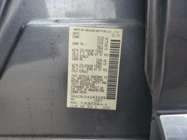2020 NISSAN MURANO 5N1AZ2BJ2LN143109