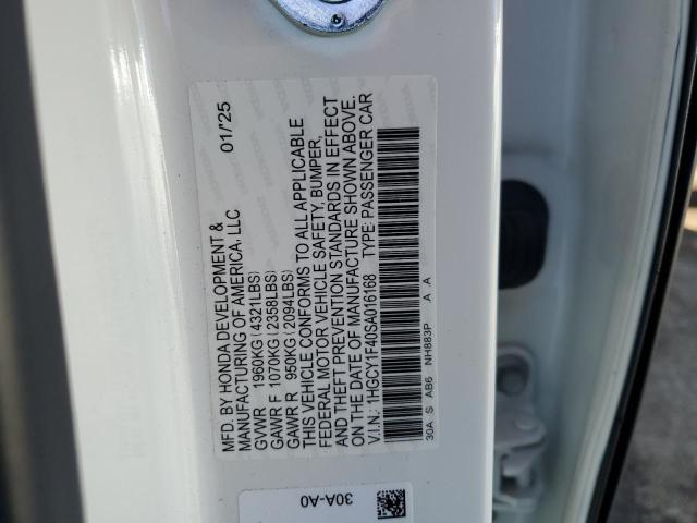 2025 HONDA ACCORD SE 1HGCY1F40SA016168