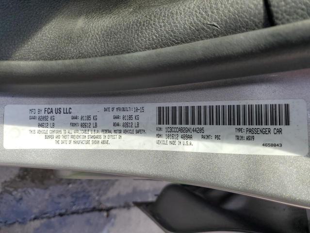 2016 CHRYSLER 200 LIMITE - 1C3CCCAB2GN144205