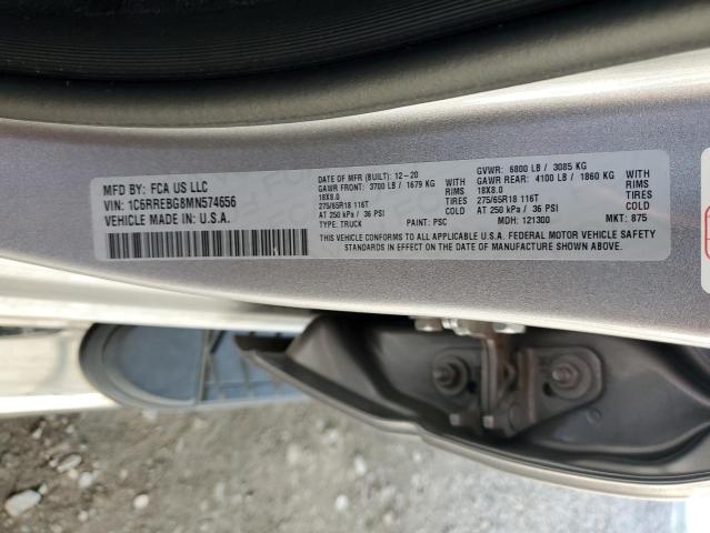 2021 RAM 1500 BIG H 1C6RREBG8MN574656