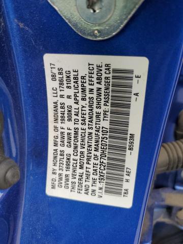 2017 HONDA CIVIC EX - 19XFC2F70HE075107