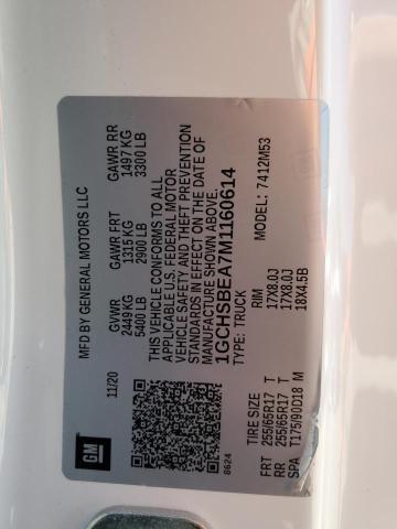 2021 CHEVROLET COLORADO - 1GCHSBEA7M1160614