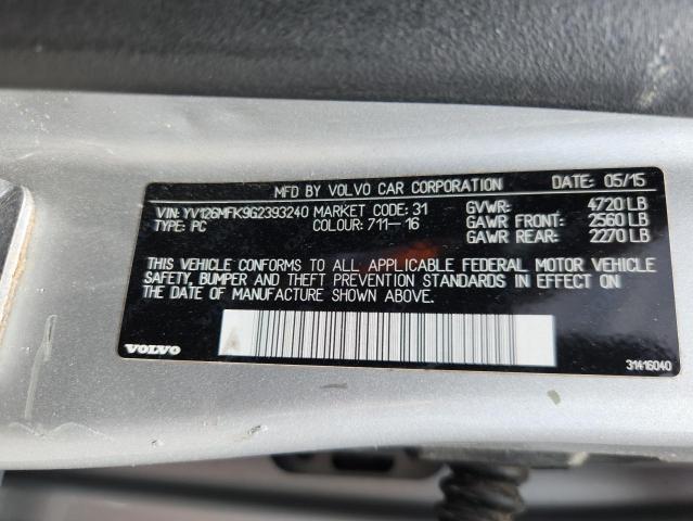 2016 VOLVO S60 PREMIE YV126MFK9G2393240