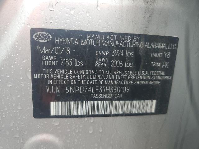 2018 HYUNDAI ELANTRA SE - 5NPD74LF3JH330109