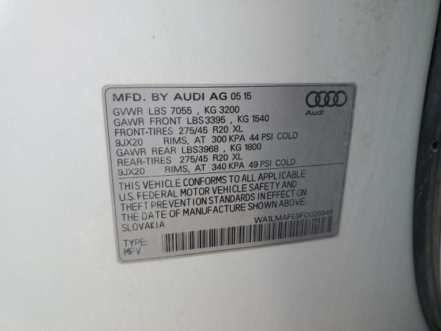 2015 AUDI Q7 TDI PRE WA1LMAFE9FD026649