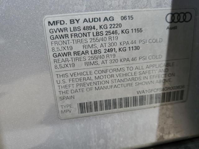 2016 AUDI Q3 PRESTIGE WA1GFCFS4GR003636