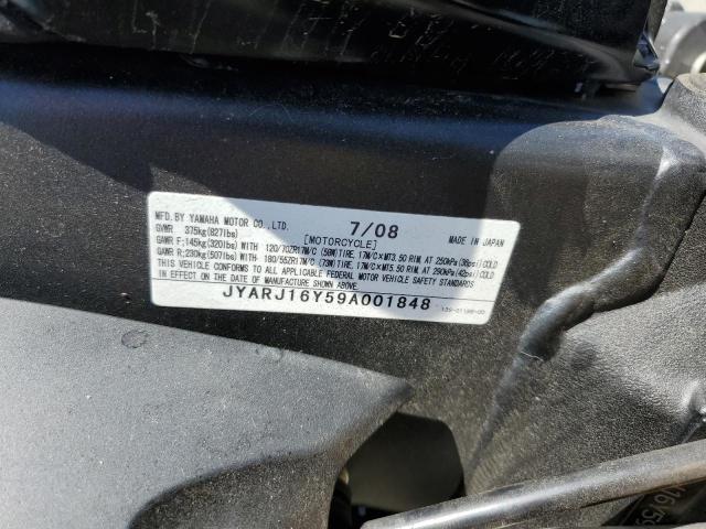 2009 YAMAHA YZFR6 C JYARJ16Y59A001848