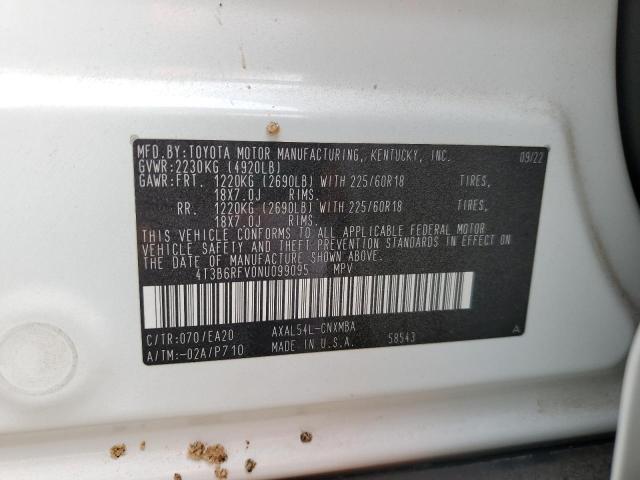 2022 TOYOTA RAV4 XLE P 4T3B6RFV0NU099095