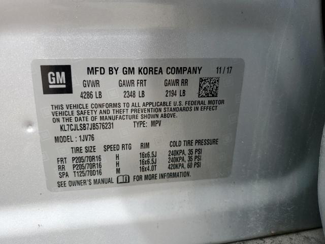 2018 CHEVROLET TRAX 1LT - KL7CJLSB7JB576231