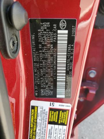 2021 TOYOTA CAMRY LE 4T1C11AK5MU446512