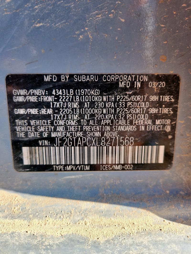 2020 SUBARU CROSSTREK JF2GTAPCXL8271568