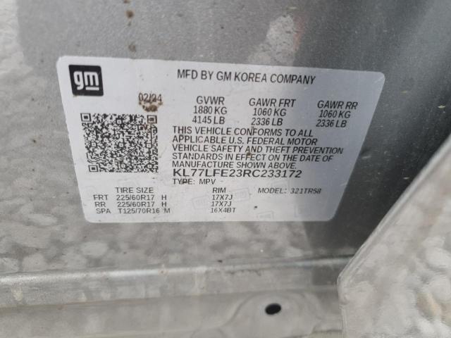 2024 CHEVROLET TRAX LS KL77LFE23RC233172