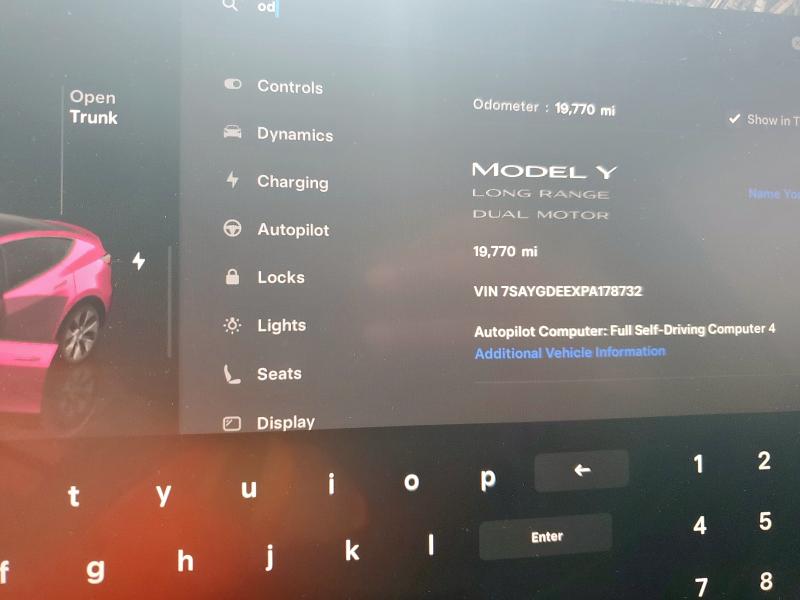 2023 TESLA MODEL Y 7SAYGDEEXPA178732