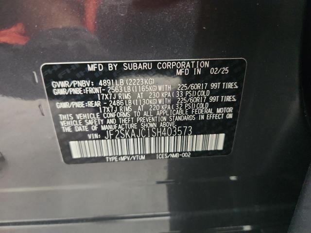 2025 SUBARU FORESTER W JF2SKAJC1SH403573