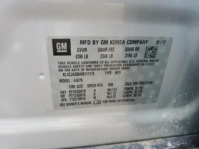 2017 BUICK ENCORE PRE KL4CJASB6HB111175