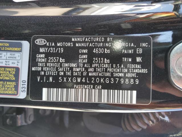 2019 KIA OPTIMA SX 5XXGW4L20KG379889