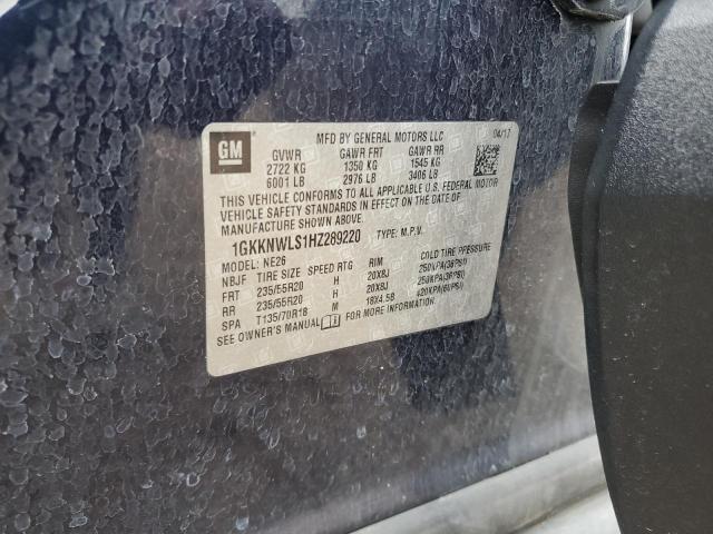 2017 GMC ACADIA SLT - 1GKKNWLS1HZ289220