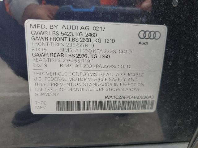 2017 AUDI Q5 PREMIUM WA1C2AFP5HA099643
