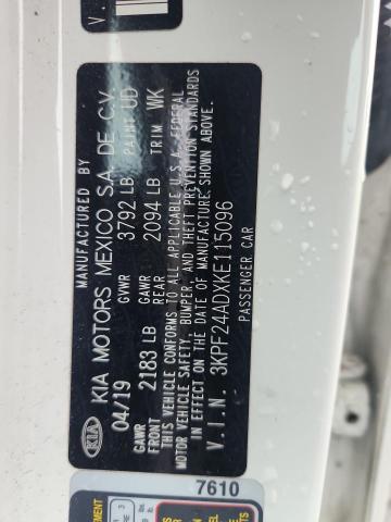 2019 KIA FORTE FE - 3KPF24ADXKE115096