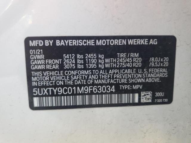 2021 BMW X3 XDRIVEM 5UXTY9C01M9F63034