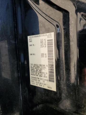 2021 NISSAN MAXIMA SV 1N4AA6CV7MC505006