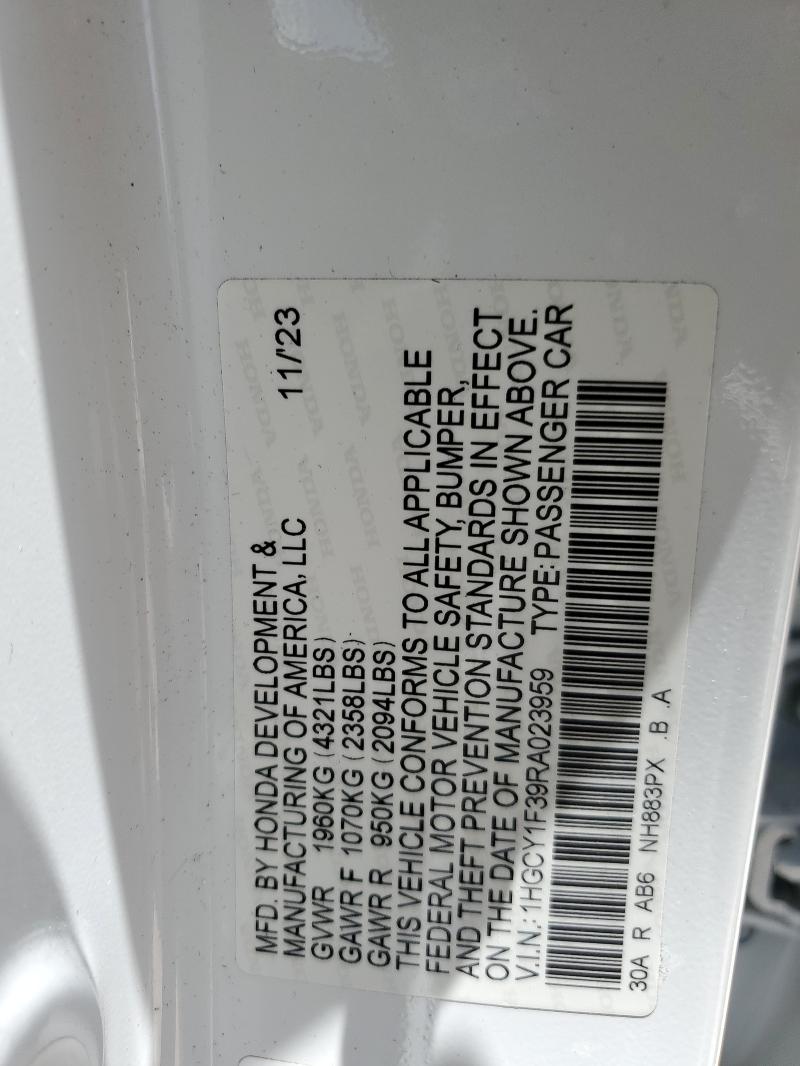 2024 HONDA ACCORD EX 1HGCY1F39RA023959