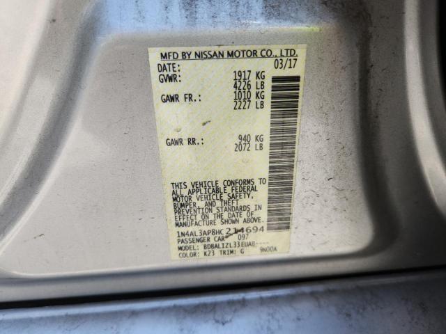 2017 NISSAN ALTIMA 2.5 - 1N4AL3AP8HC214694