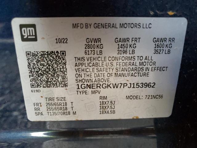 2023 CHEVROLET TRAVERSE L - 1GNERGKW7PJ153962